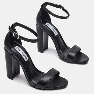 Steve Madden Black Ankle Strap Heels